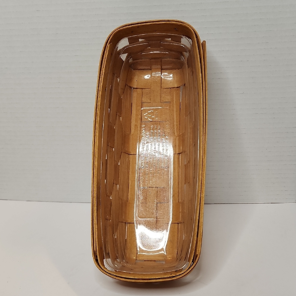 Longaberger Handmade Woven W/ Plastic  Liner Cracker Basket 2003